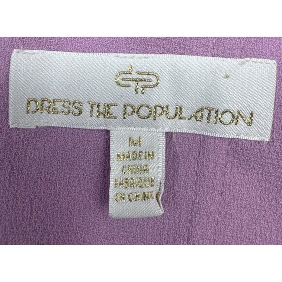 Dress the Population Bailey Lavender Off the Shoulder Lined Dress Sz M Body Con - Picture 7 of 9